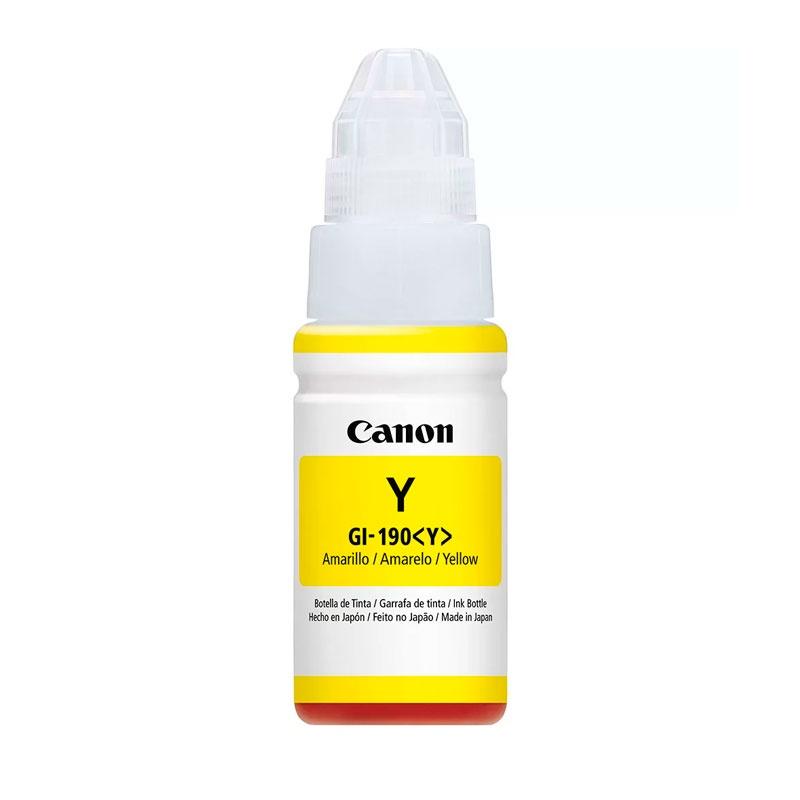 Garrafa De Tinta Canon Gi190y Amarelo 70ml