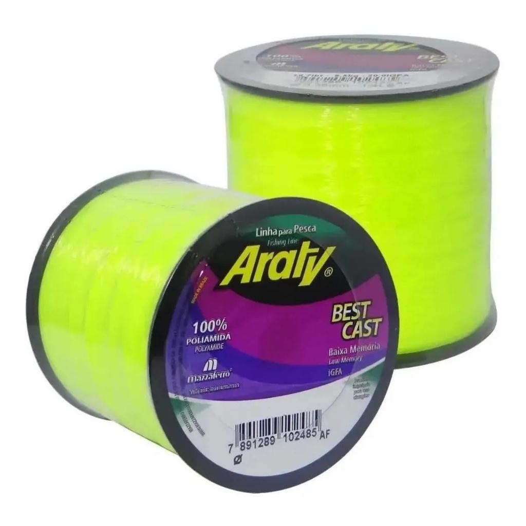 Linha De Pesca Araty Best Cast Amarelo Fluorescente