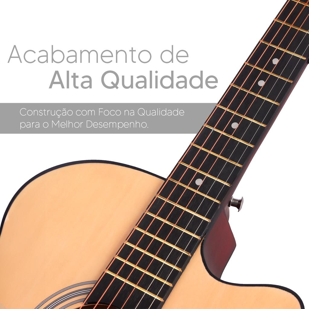 Violão Acústico Clássico Para Iniciantes Destros Cordas De Aço 6 Cordas Instrumento Musical Estudo E Lazer