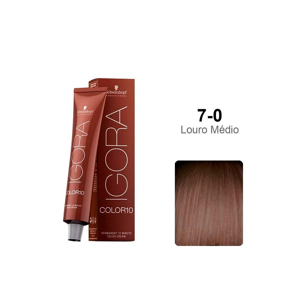 Tintura Schwarzkopf Igora Color10 7.0 Louro Médio