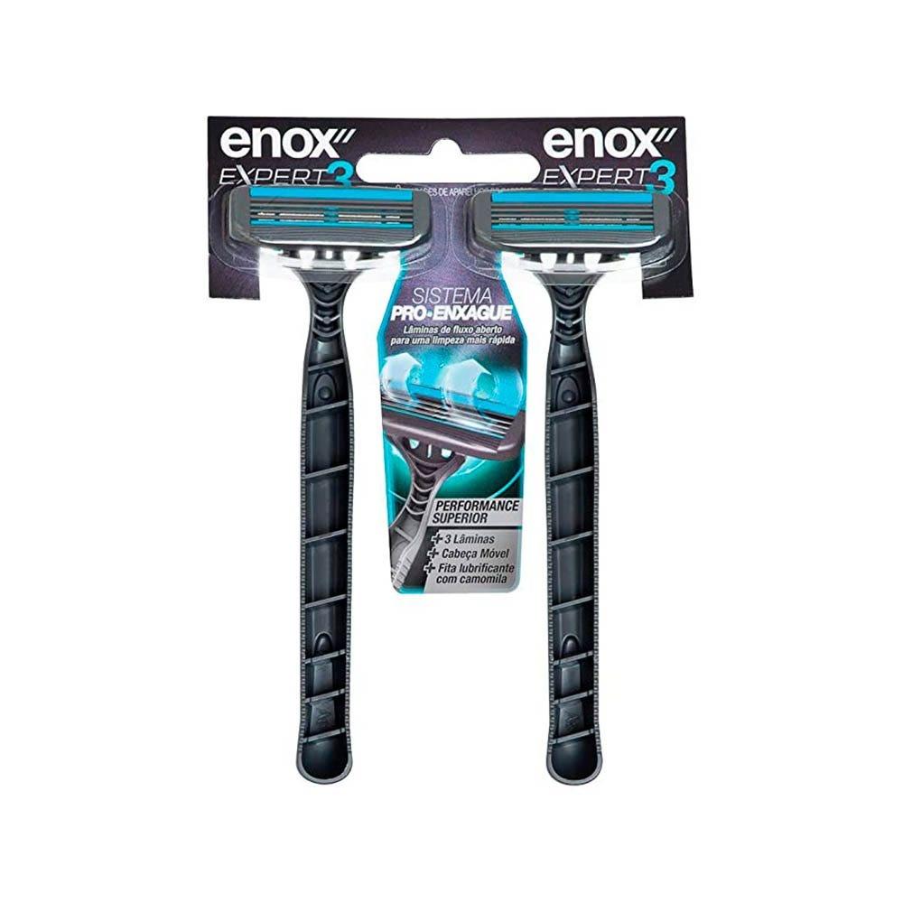 Aparelho De Barbear Enox Expert 3 Lâminas C/2un