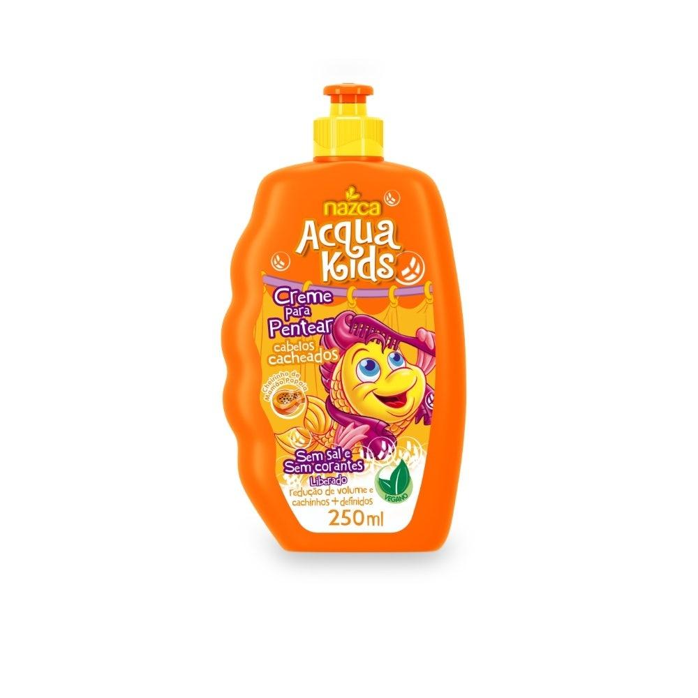 Creme Para Pentear Nazca Acqua Kids Infantil Cabelos Cacheados Mamão 250ml