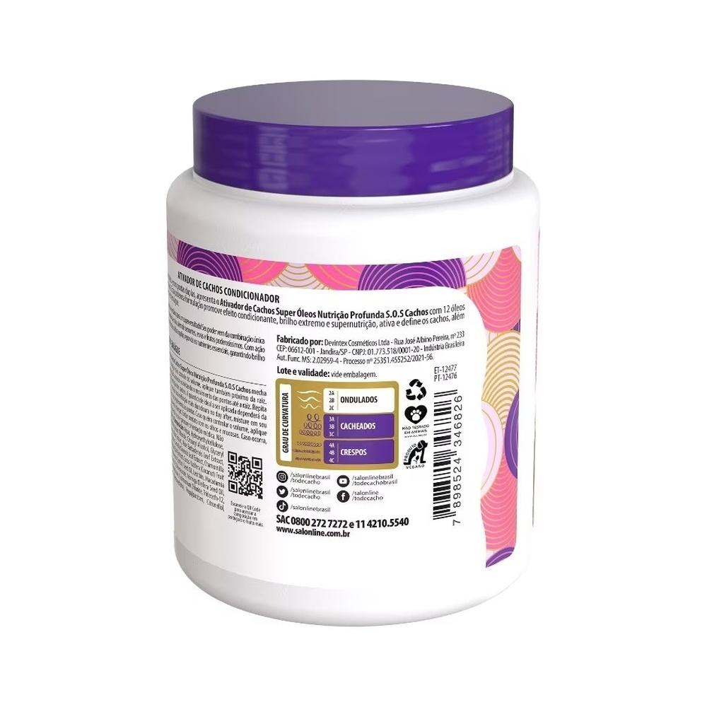 Ativador De Cachos Sos Cachos Super Óleos Salon Line 1kg