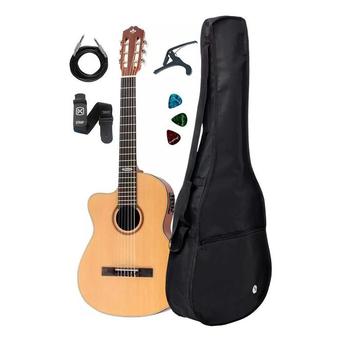 Violao Sc200c Ns Lh Canhoto Kit Capa Acessorios