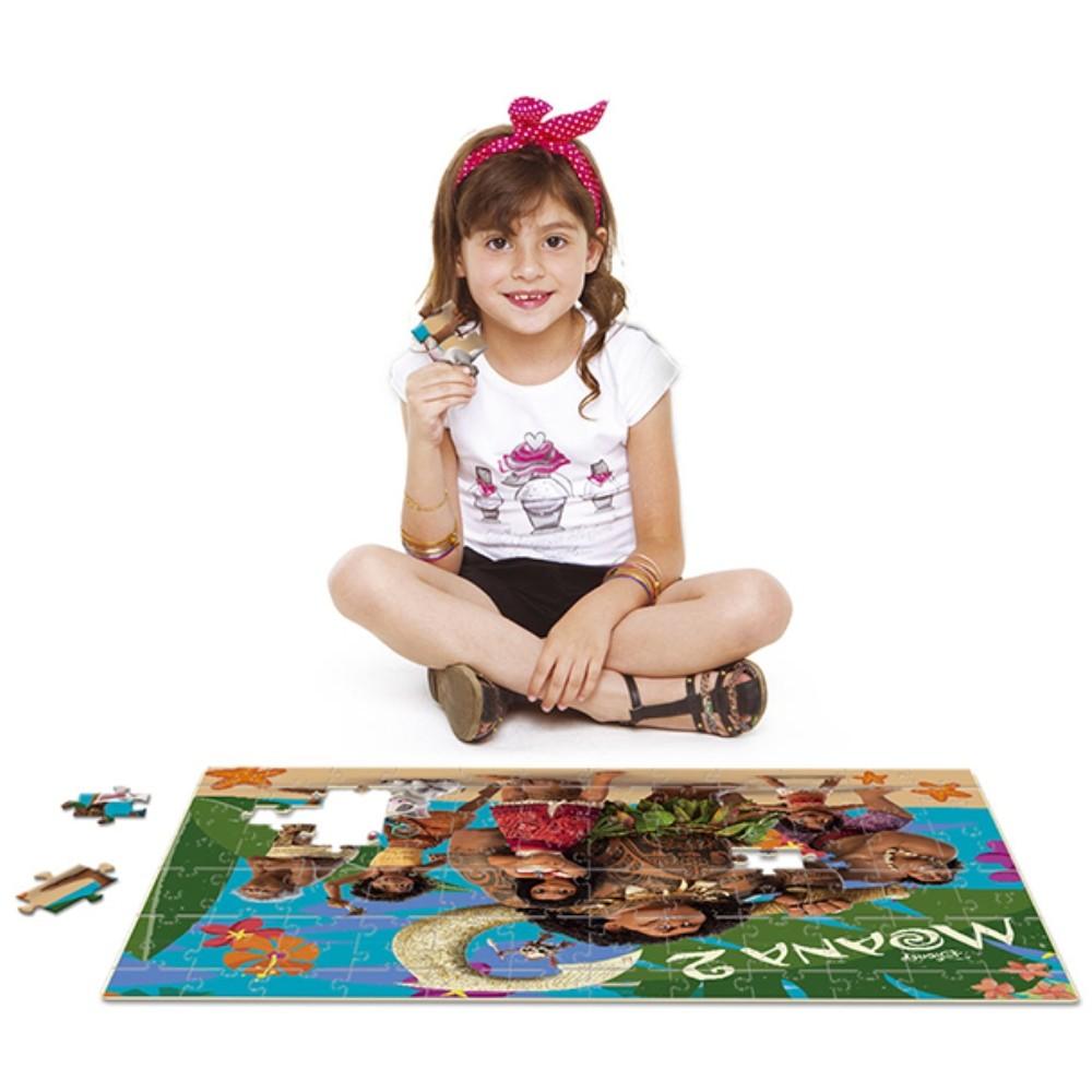 Quebra Cabeça Grandão Moana 2 Disney 120 Peças Grandes Toyster Desenho Infantil Filmes Desenhos Kids