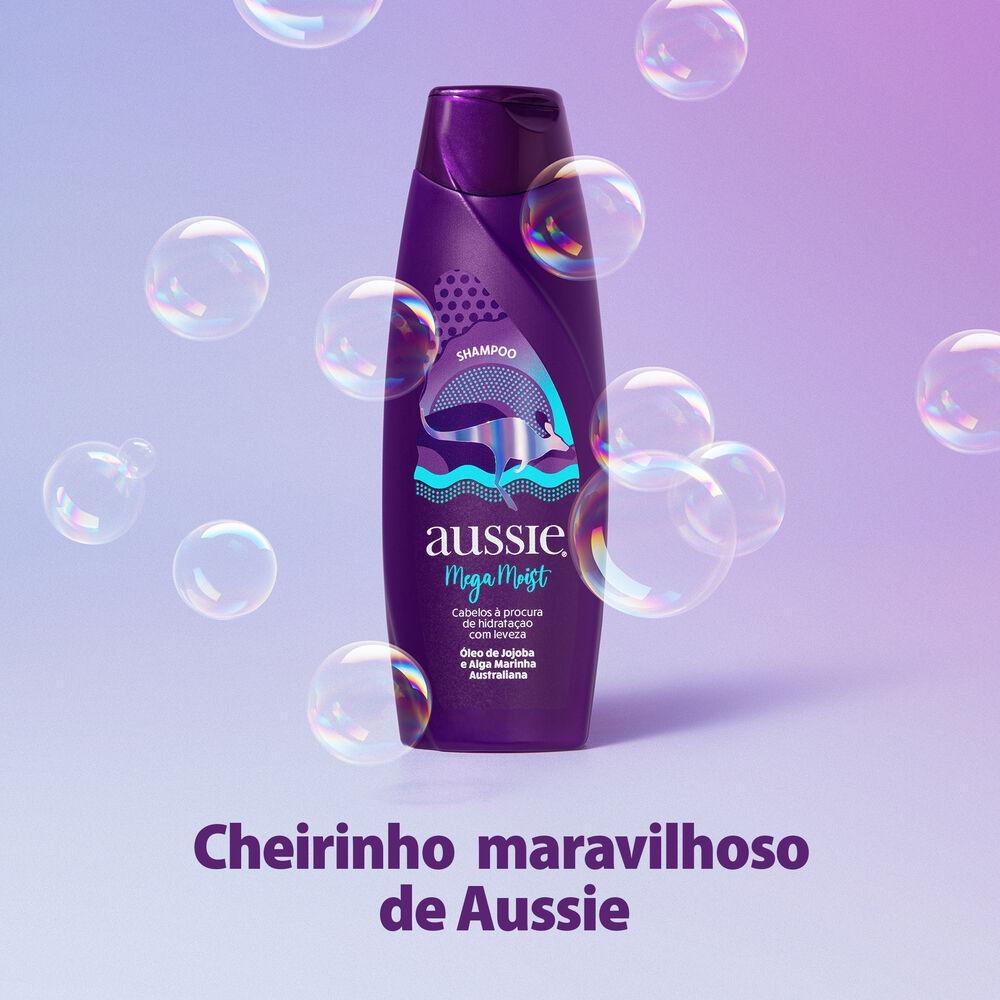 Kit Aussie Mega Moist Super Hidratação Shampoo 180ml E 3 Minutos Milagrosos 236ml