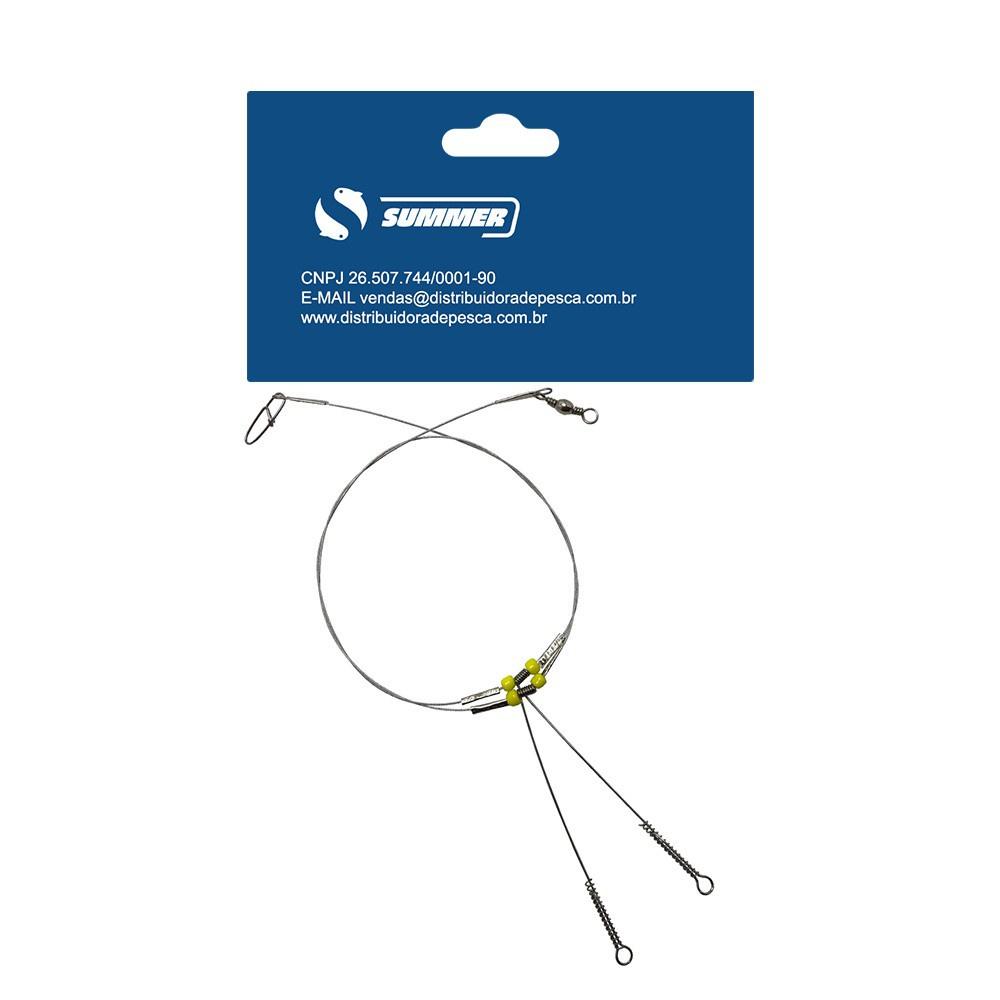 Chicote De Pesca Cachimbo De Aço Para 2 Anzóis Summer