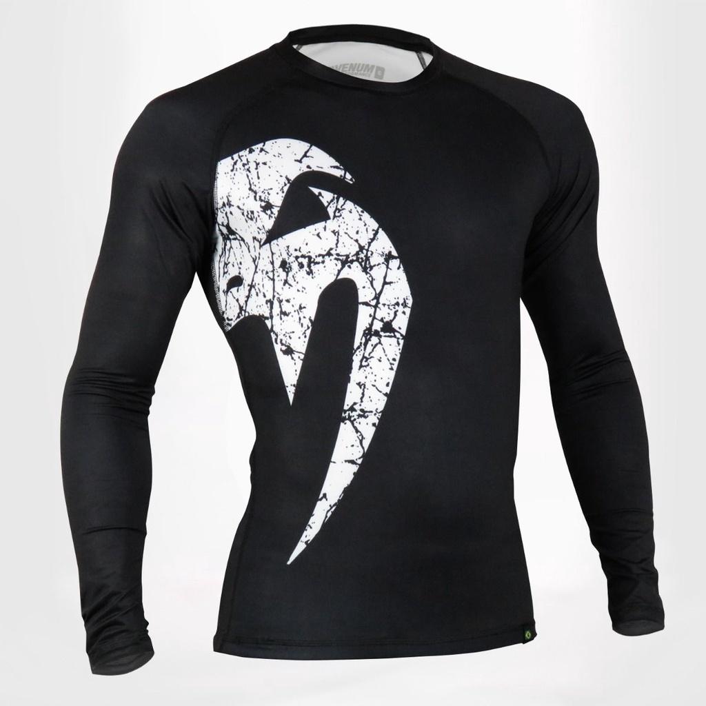 Camisa Rash Guard Manda Longa Termica Venum Giant Classic Black Masculina