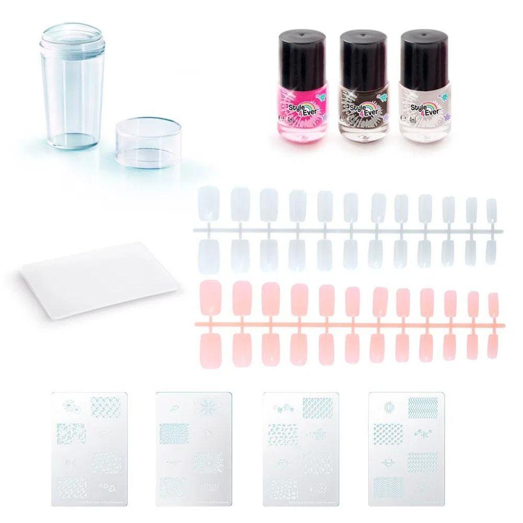 Conjunto Infantil Para Decorar Unhas Style 4 Ever PRO Tips F0128-2 Fun