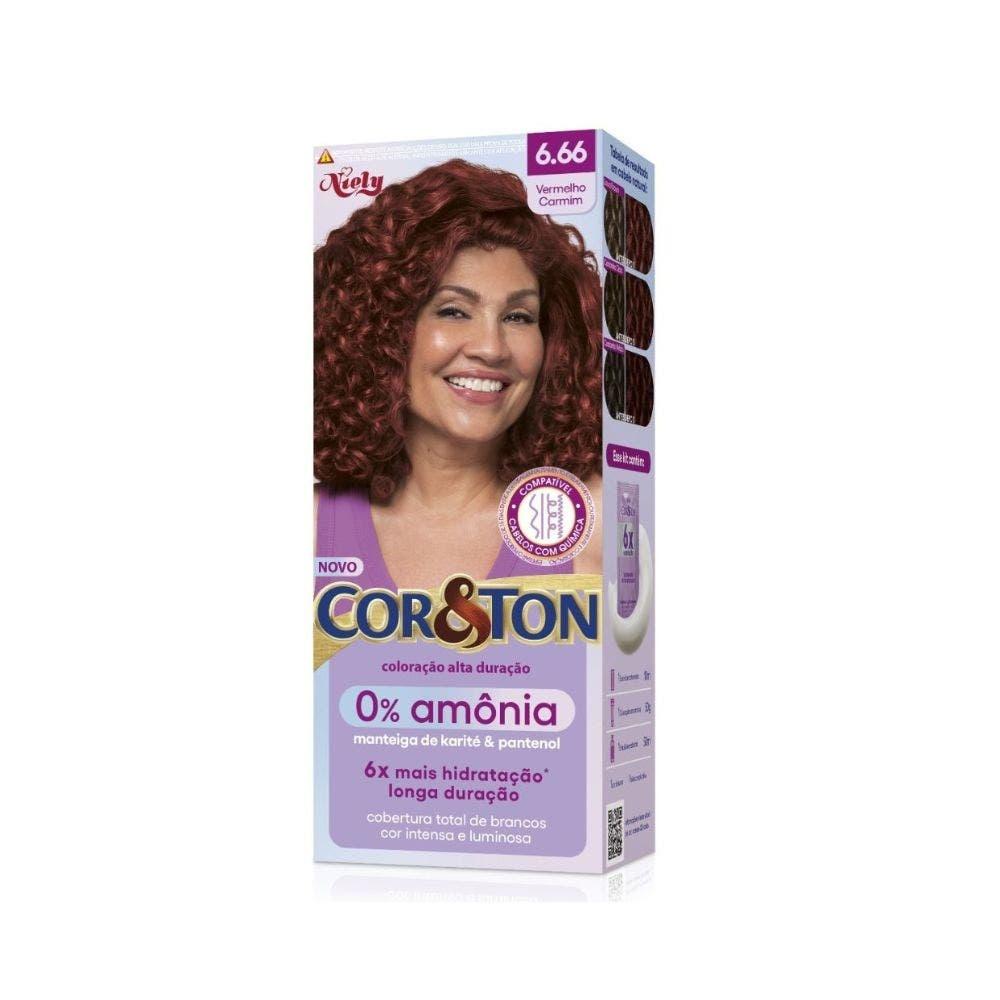 Tintura Cor Ton Niely 0 Amônia 6.66 Vermelho