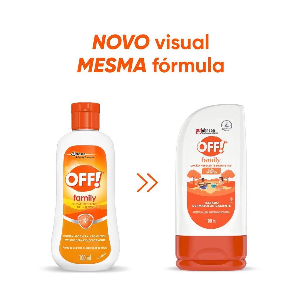 Kit 2 Repelente De Insetos Off Loção Family 100ml