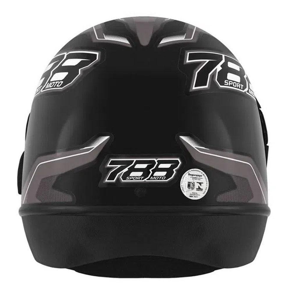 Capacete Moto Preto Fosco/cinza New Sm Auto 60