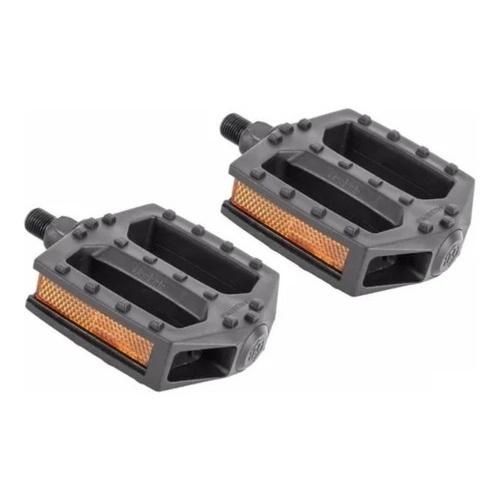 Pedal Plataforma Bike Nylon Metal Rosca Grossa E Fina