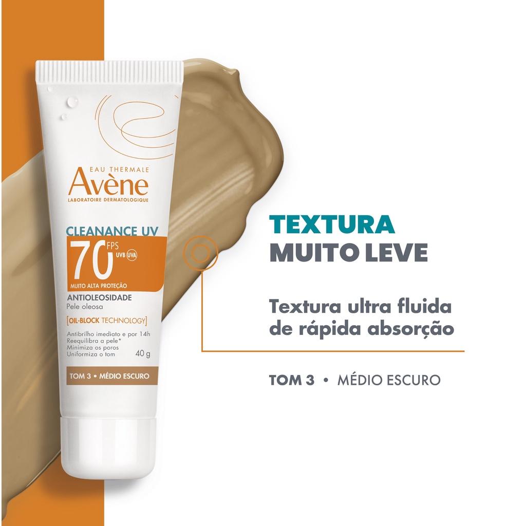 Avène Cleanance Uv Protetor Solar Facial Fps70 Tom 3 Médio Escuro 40g