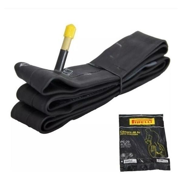 Câmara De Ar Pirelli Aro 29 Bico Grosso 48MM Válvula Longa Pe-29 Mtb Resistente