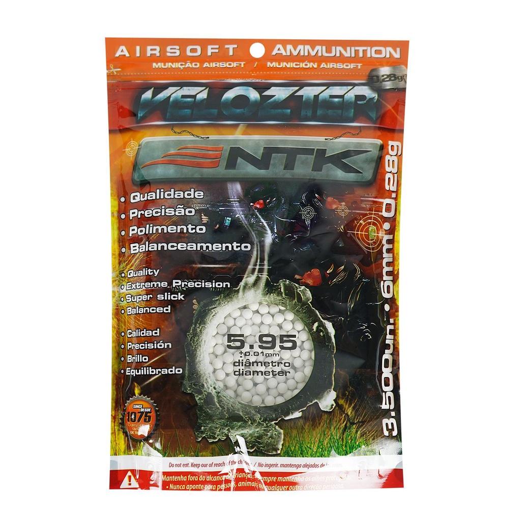 Bbs Esferas Plasticas Bolinhas 0.28g Airsoft 6mm Saco C/3500un. Nautika Velozter