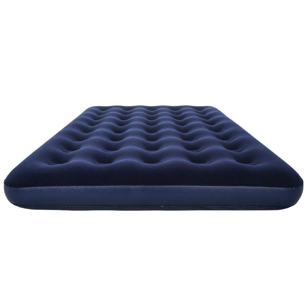 Colchão Inflável Casal Bestway 191x137x22cm + Bomba De Ar Infladora Bestway Com 3 Bicos Adaptadores