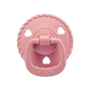 Chupeta Kuka Classic Bico Redondo Corações Tamanho 1 Rosa