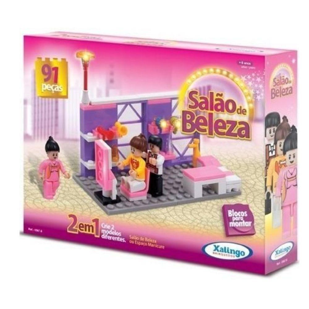Blocos Para Montar Salão De Beleza 91 Peças Xalingo