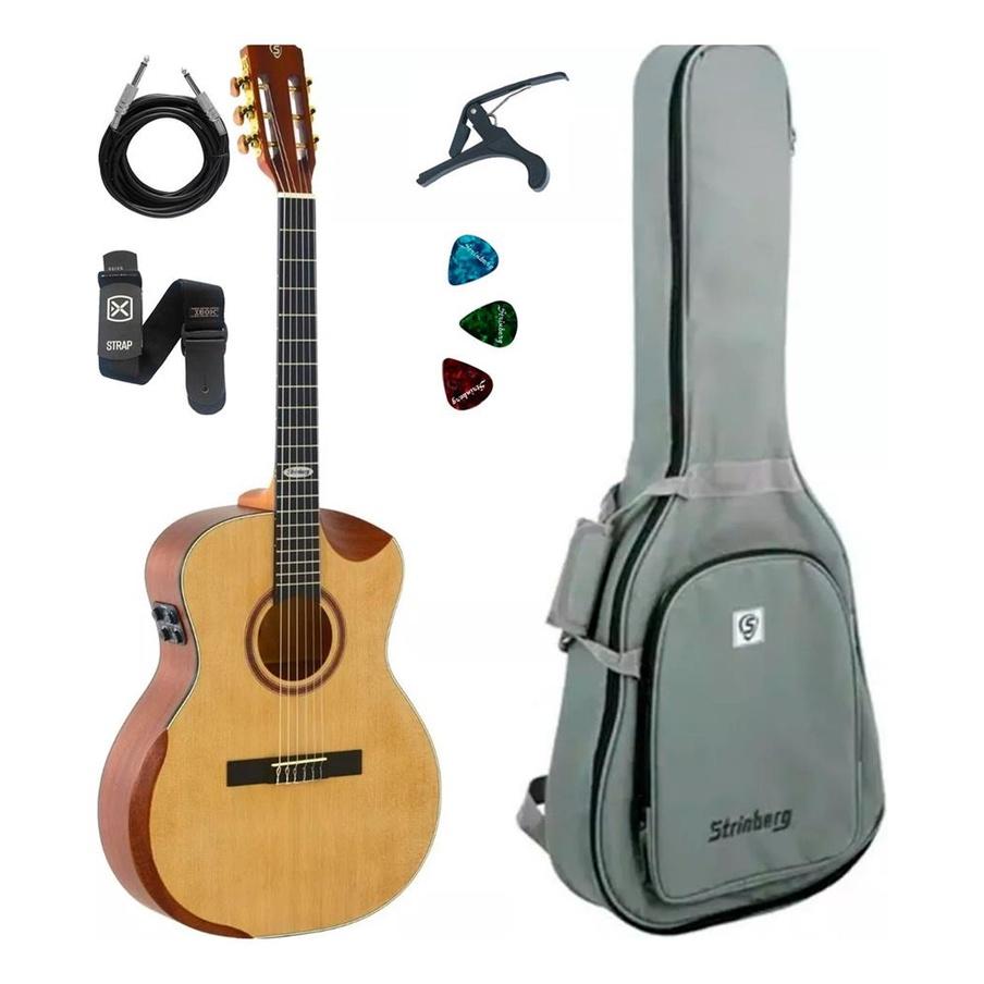 Violao Galaxy Sc301hcr Ns Natural Nylon +capa E Acessorios