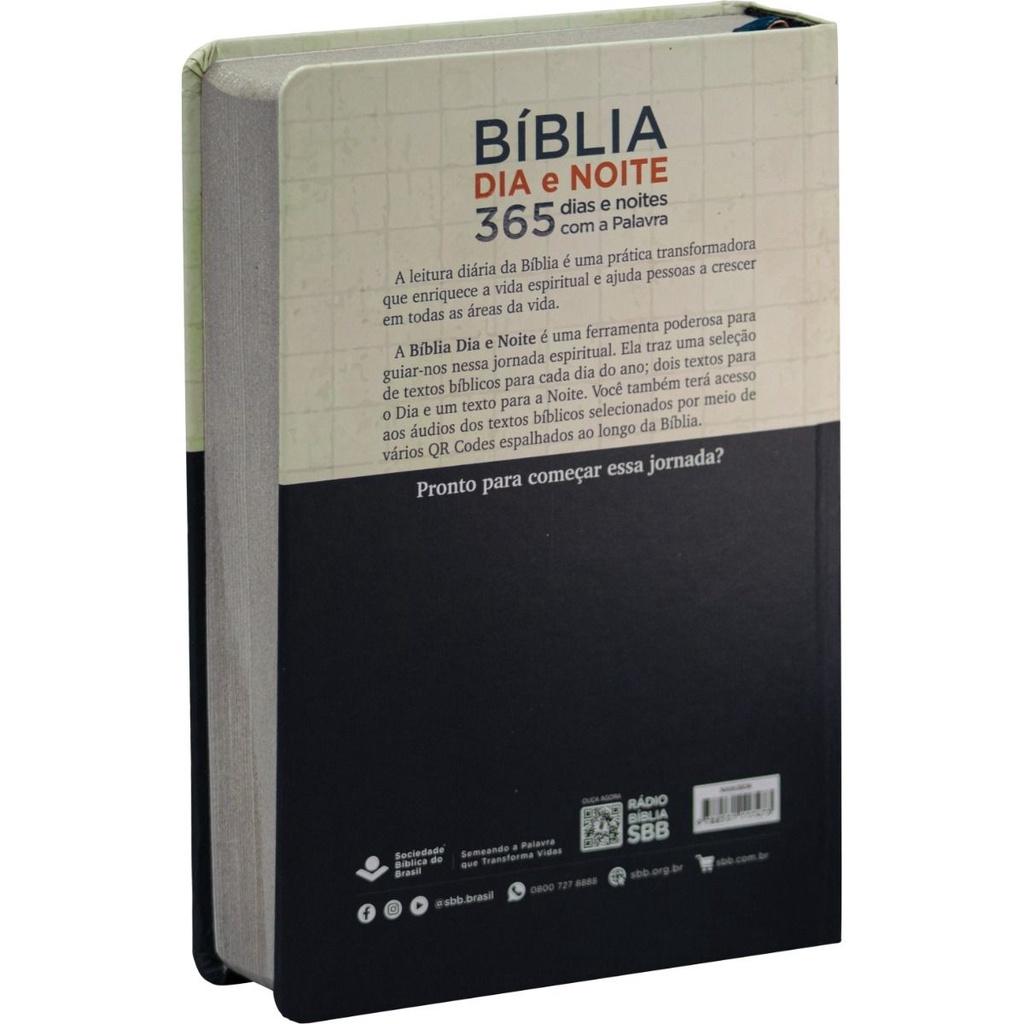 Bíblia 365 Dia E Noite Naa Letra Normal Capa Dura Ilustrada Azul