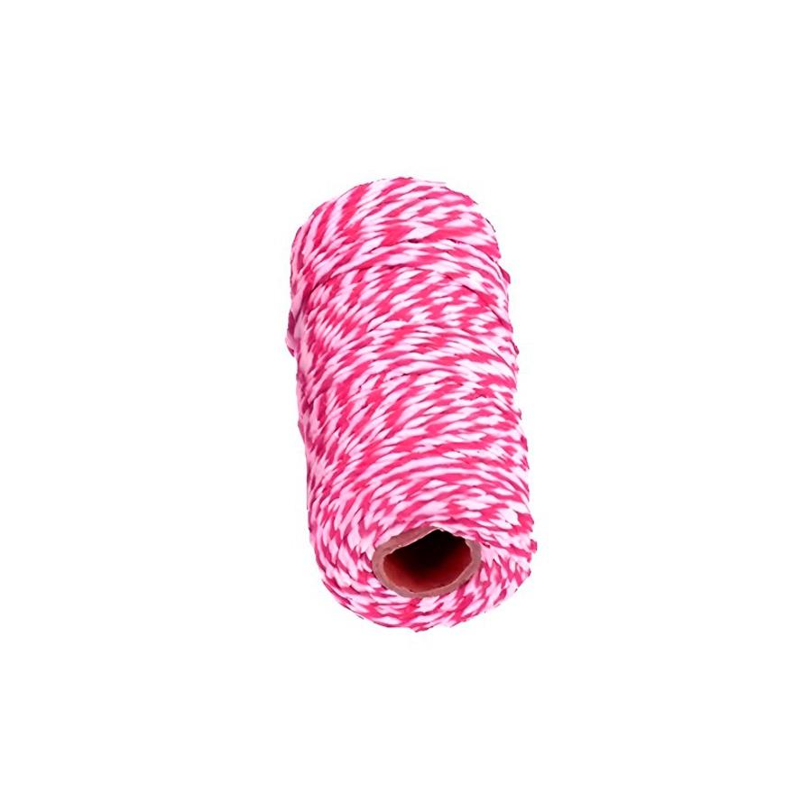 Fio Barbante Pink E Branco - 50m - 1 Unidade - Rizzo