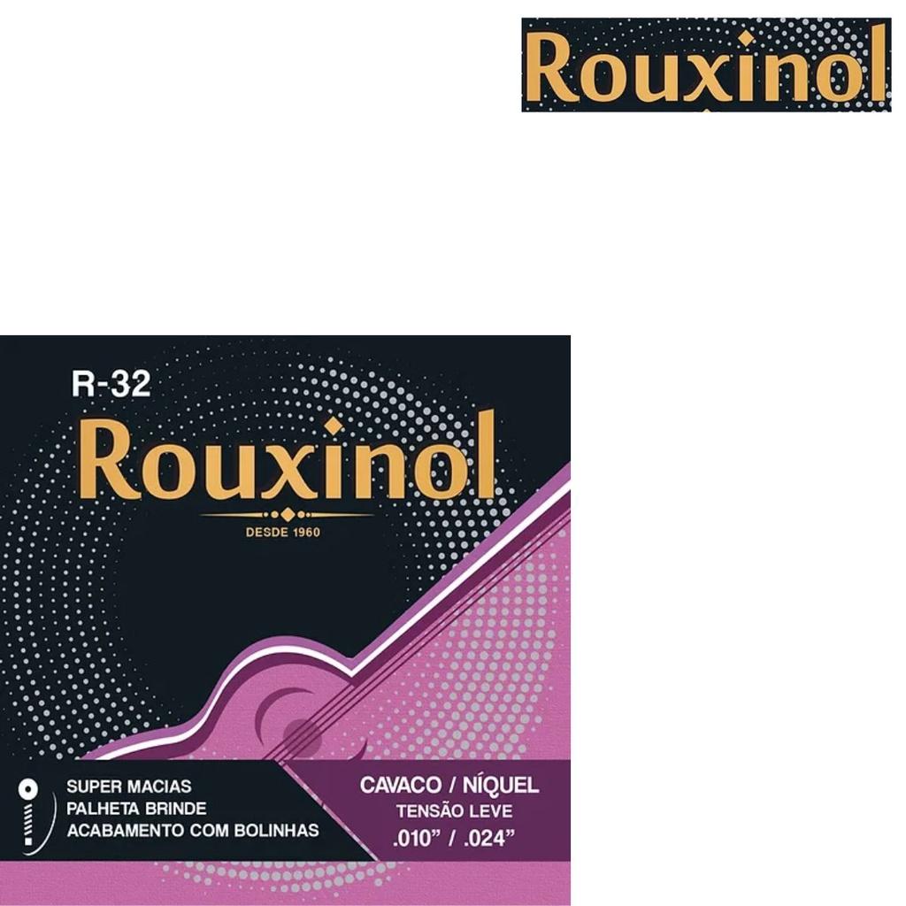 Kit 3 Encordoamento Cavaquinho Tensão Leve 0.24 R32 Rouxinol Prr32l