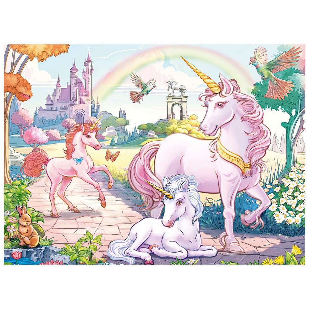 Puzzle 100 Peças Unicórnios