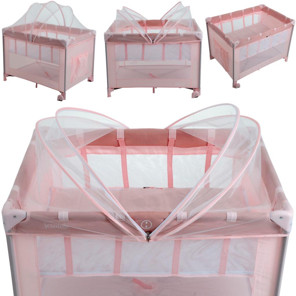 Berço Cercado Portatil Desmontavel Burigotto Serenata Pink
