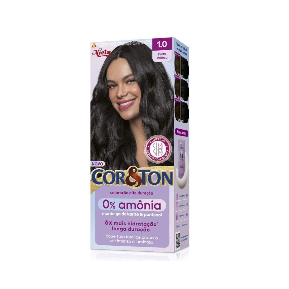 Tintura Cor Ton Niely 0 Amônia 1.0 Preto Intenso