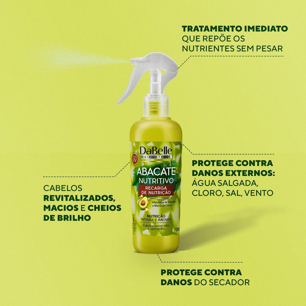 Recarga De Nutrição Abacate Nutritivo Dabelle Hair 180ml