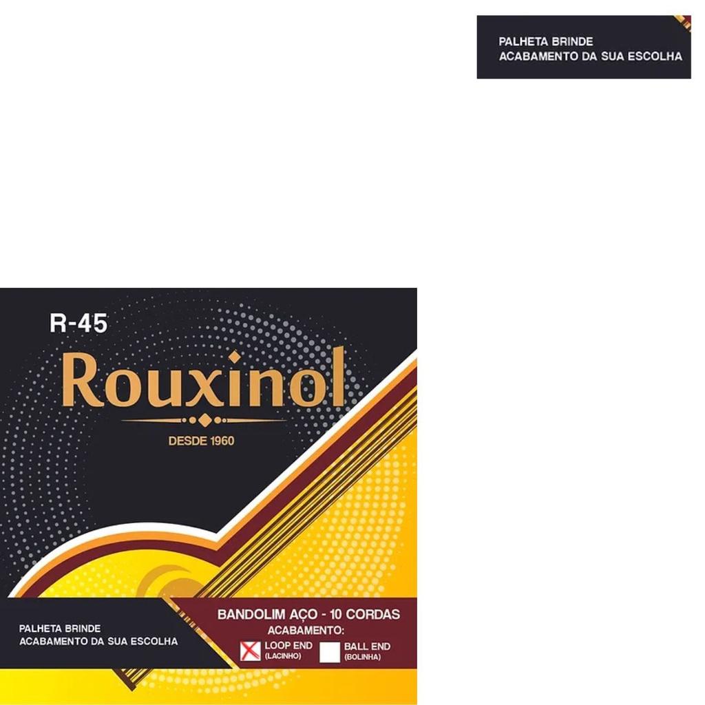 Encordoamento Bandolim 10 Cordas Laço Clássico Loop End Rouxinol R45 Pr45lel