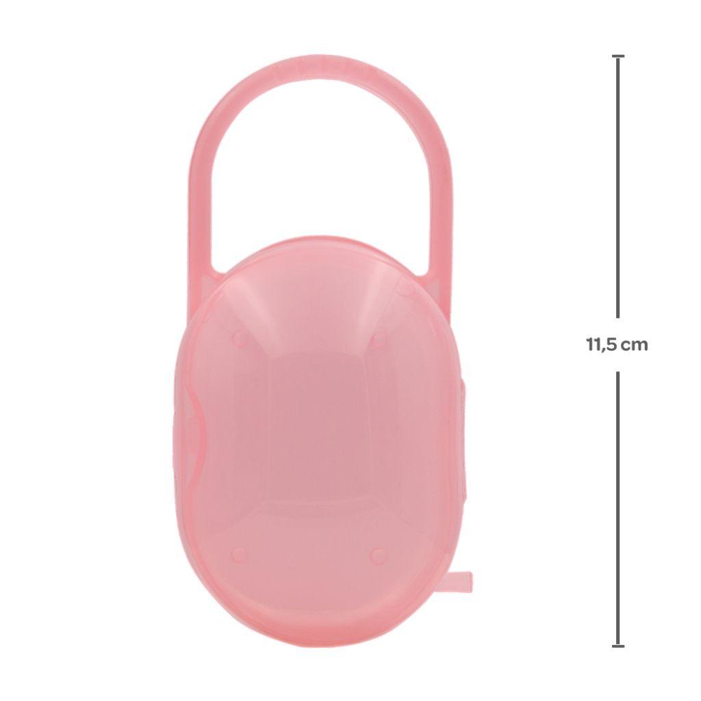 Porta Chupeta Prático E Higiênico Com Alça Rosa 14467 - Buba