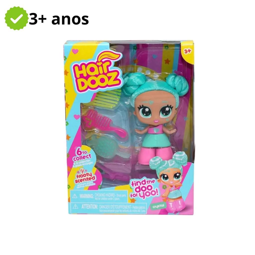Brinquedo Infantil Hair Dooz Mini Boneca Colecionável Crystal 11cm 3+ Anos Multikids