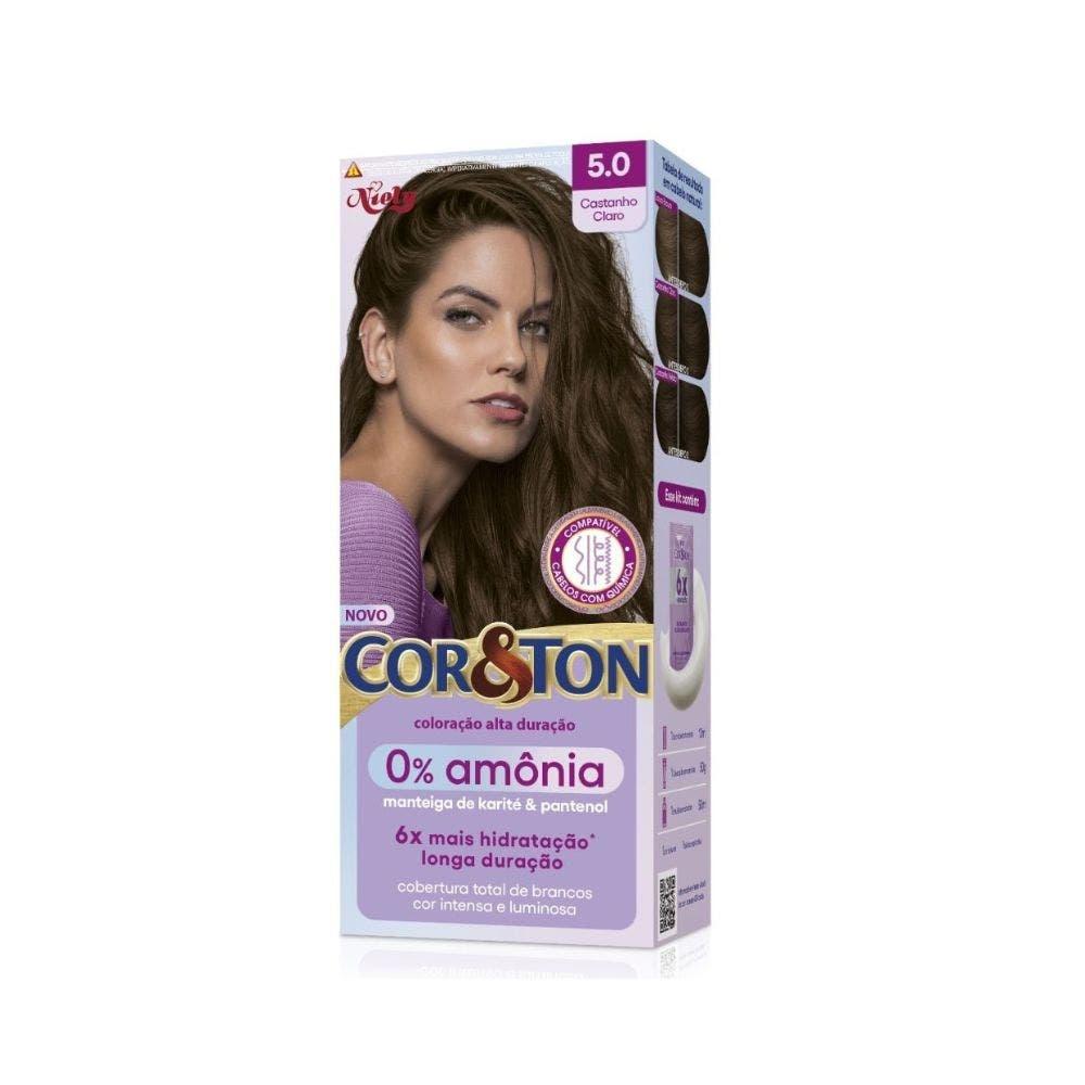 Tintura Cor Ton Niely 0 Amônia 5.0 Castanho Claro
