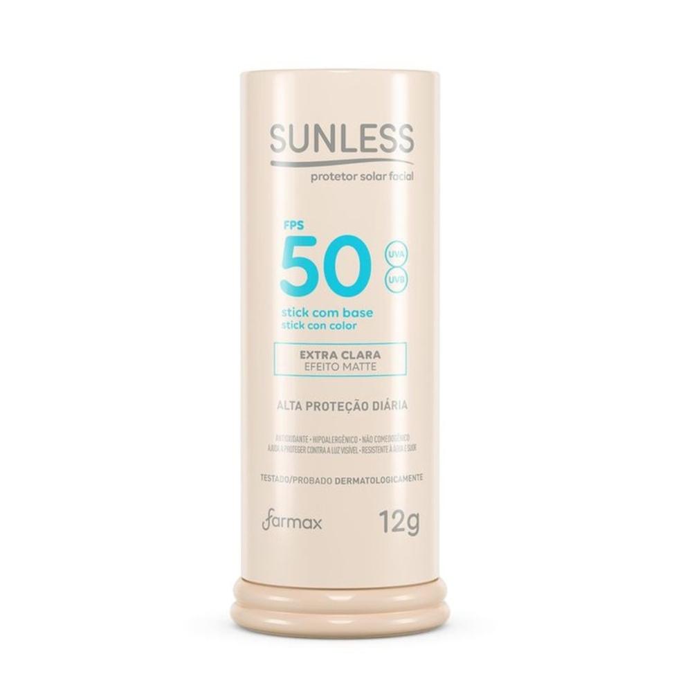 Protetor Solar Stick Com Base Extra Clara Sunless 12G- Farmax