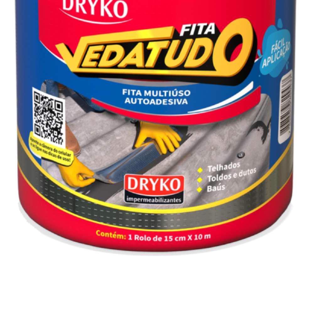 Fita Autoadesiva Asfáltica Vedatudo 15 Cm X 10 Metros Dryko