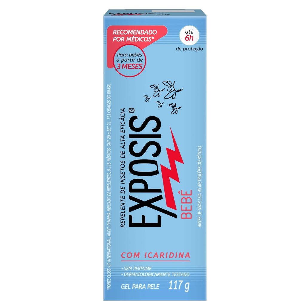 Repelente Gel Exposis Sem Perfume Com Icaridina Bebê 117g