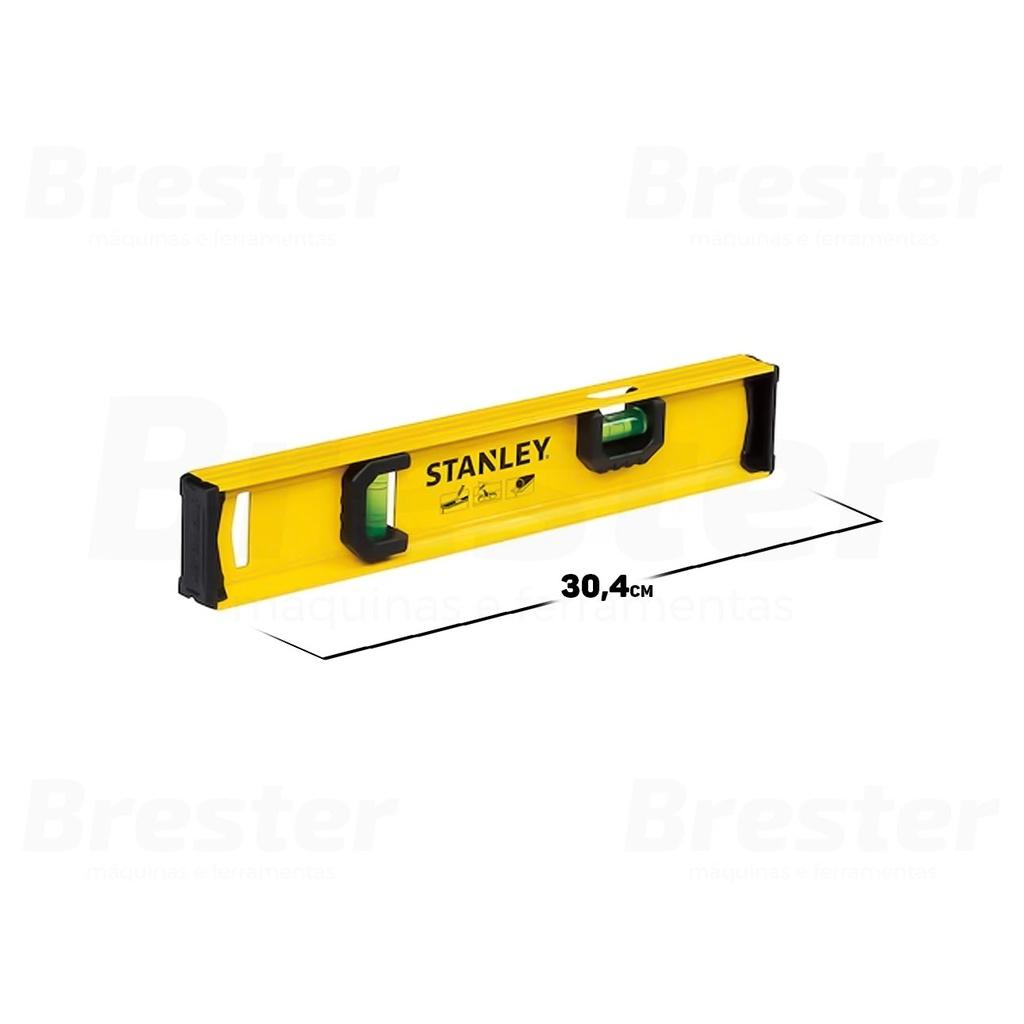 Nível De Alumínio Profissional 2 Bolhas 30cm Régua De Prumo Para Pedreiro Carpintaria Medição Stanley