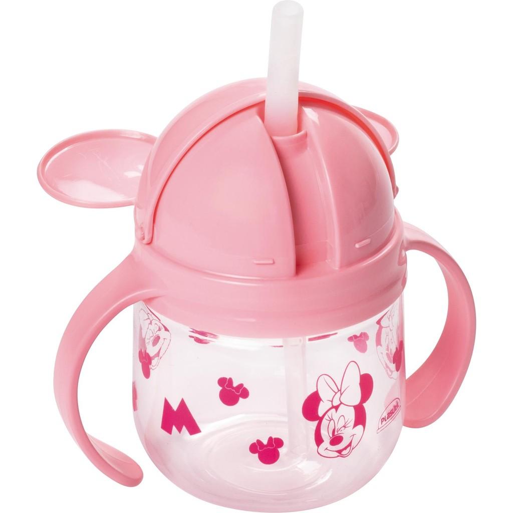 Caneca Minnie Treinamento Transição Canudo 260 Ml Plasútil