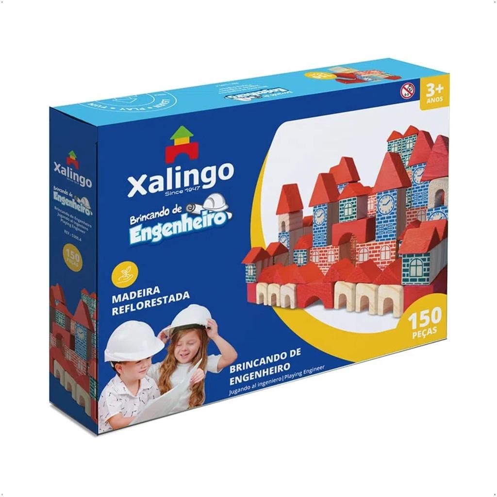 Blocos Para Montar Brincando De Engenheiro 150 Peças Xalingo