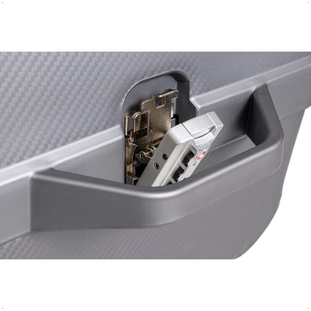Baú Para Moto Bauleto Smart Com Porta USB Circuit 28 Litros Até 9 Kgs Titanium Scooter