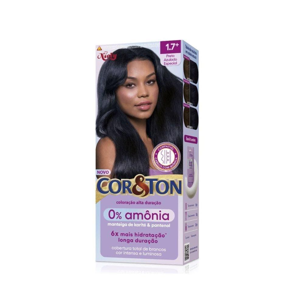 Tintura Cor Ton Niely 0 Amônia 1.7 Preto Azulado