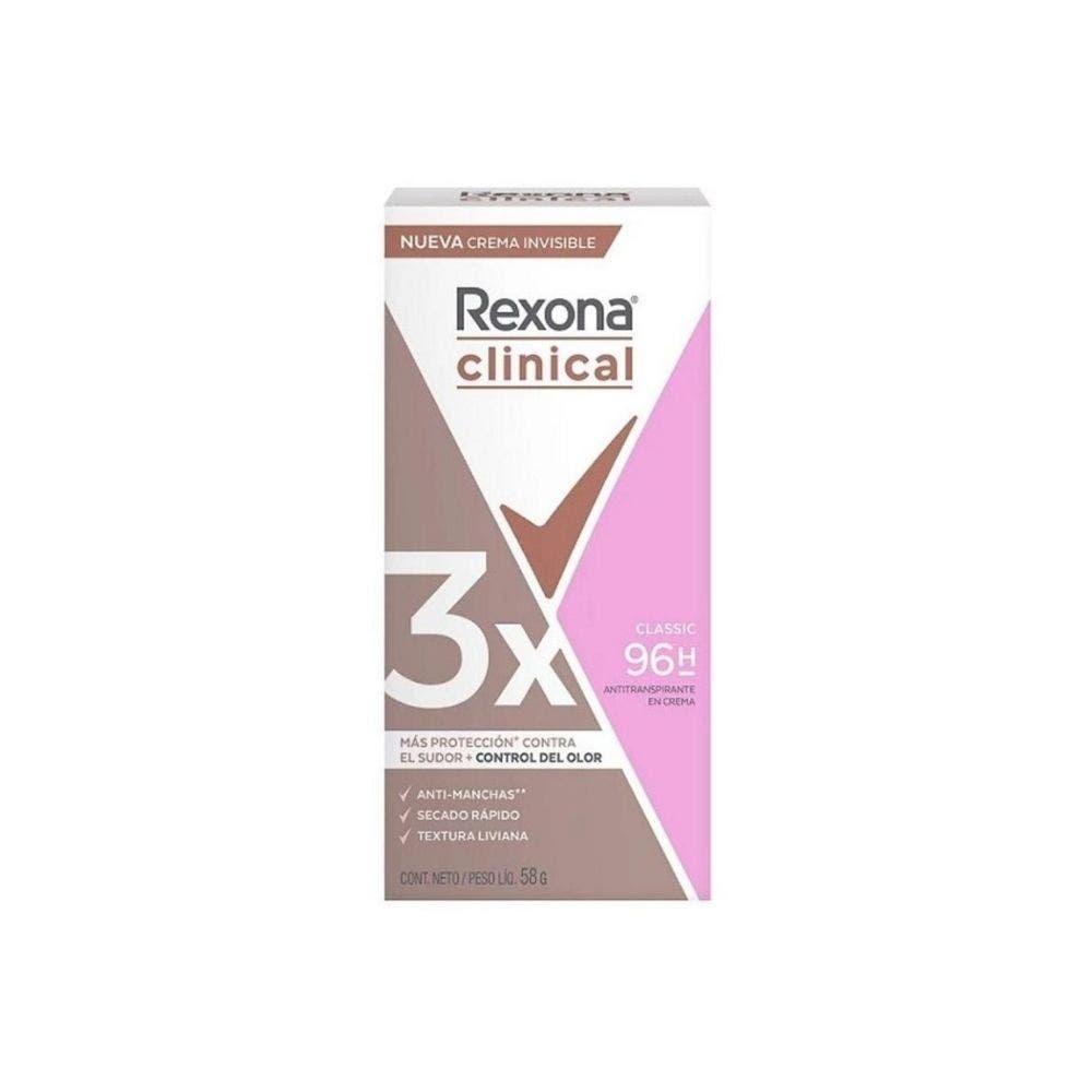 Desodorante Rexona Clinical Classic Antitranspirante 96h Creme 58g