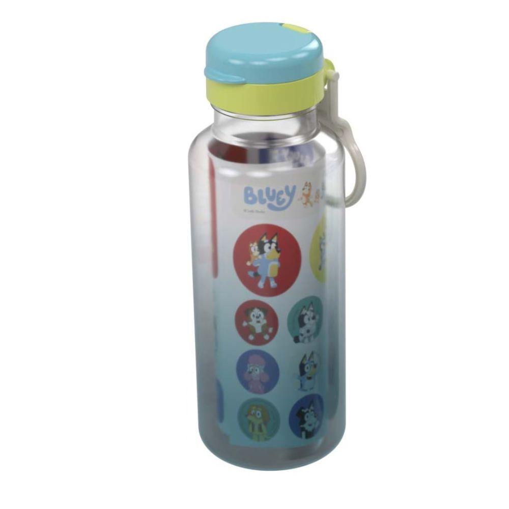 Garrafa Bluey 600 Ml Customizável Com Adesivos Plasútil