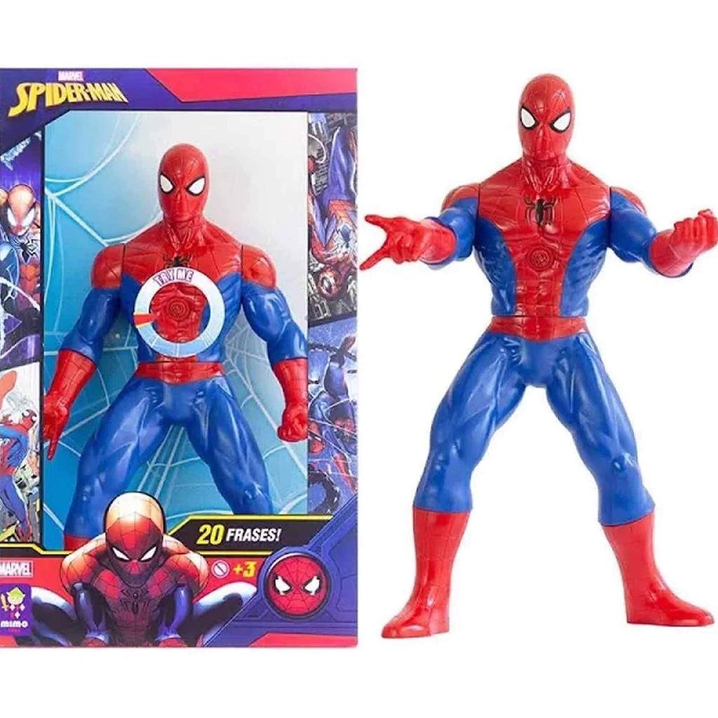 Boneco Homem Aranha 20 Frases Super Herói Spider Man Marvel Divertido 56cm +3 Anos Mimo Toys