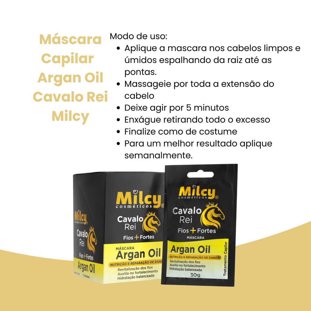 Mascara Capilar Argan Oil Nutrição Cavalo Rei Milcy 30g