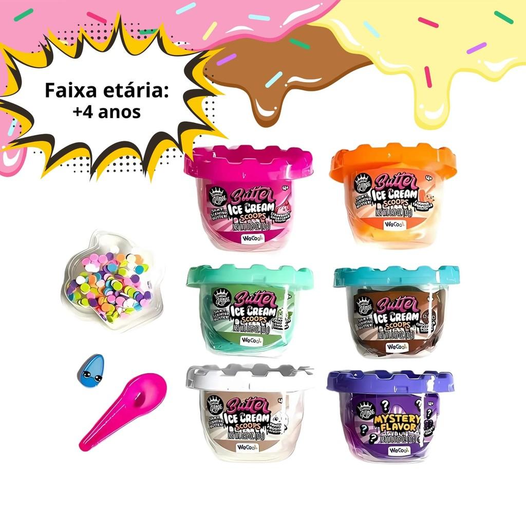 Brinquedo Infantil Massinha De Modelar Kit Ice Cream Scoops Com Cheirinho Multikids