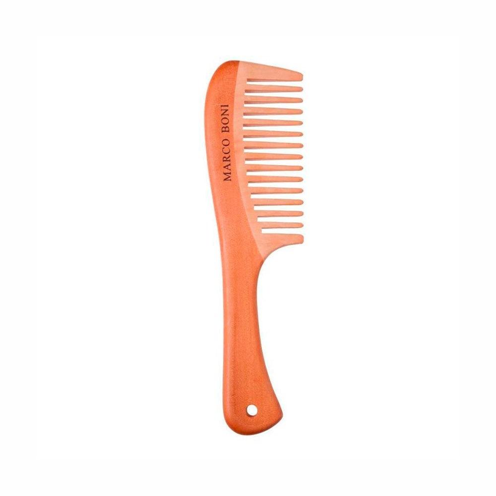 Pente De Cabelo Marco Boni Madeira Wood Line Dentes Médios