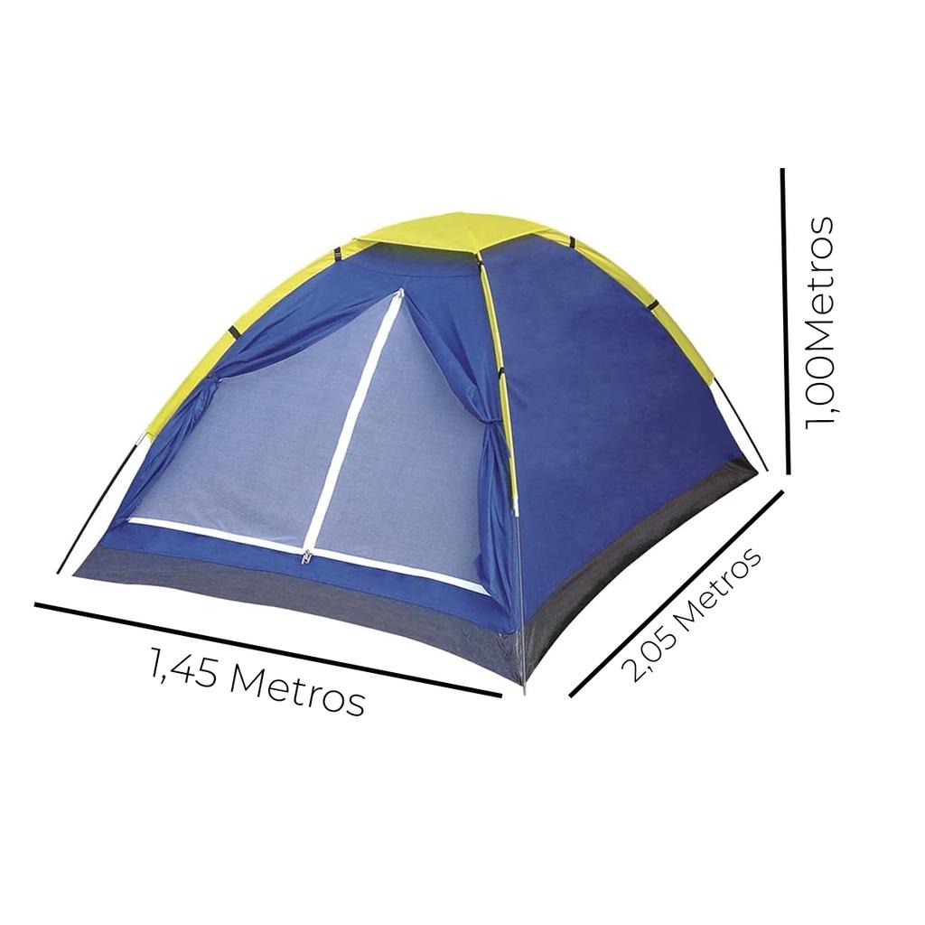 Barraca De Camping Iglu Azul 2 Pessoas Fácil Montagem Leve E Resistente Com Sacola De Transporte Mor